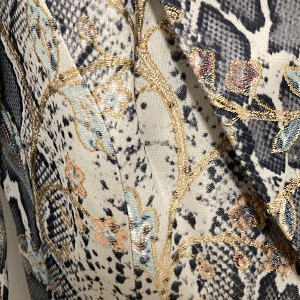 Vertigo Paris Python Print Embroidered 1 Button W… - image 3